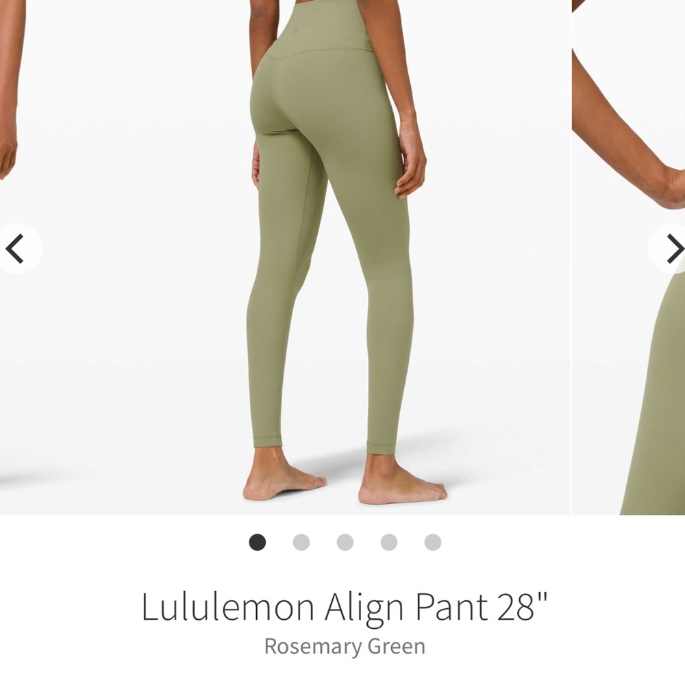 Lululemon Align Mint Forest Green Leggings Sz Womens 6 - Picture 8 of 9